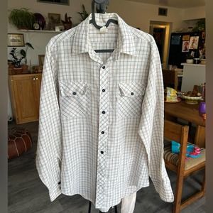 Vintage 1970’s Men’s White Tab button up shirt